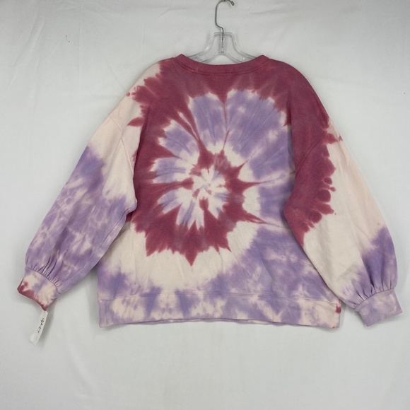 Style & Co Womens Size 0X Pullover Sweatshirt Rose Pink Lavender Tie-Dye Top LS - Picture 8 of 10